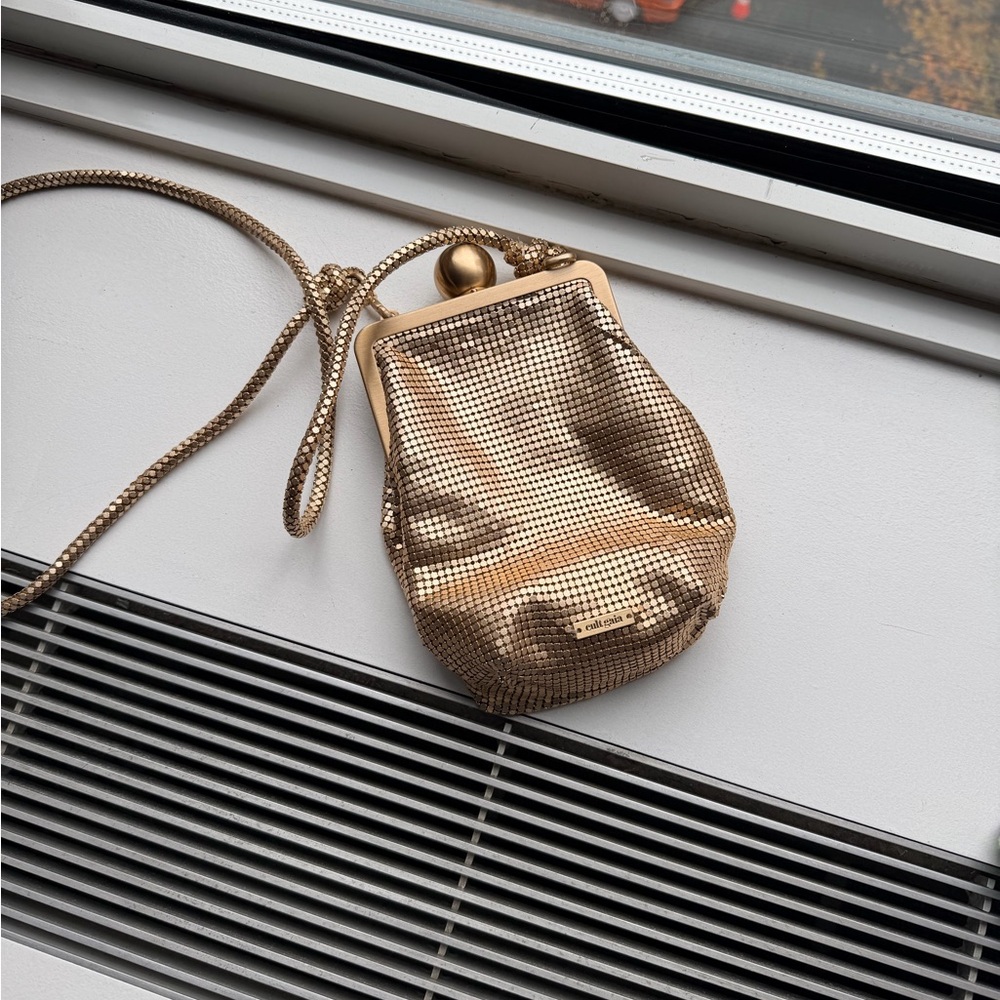 Cult Gaia Gold Mini Mesh Bag